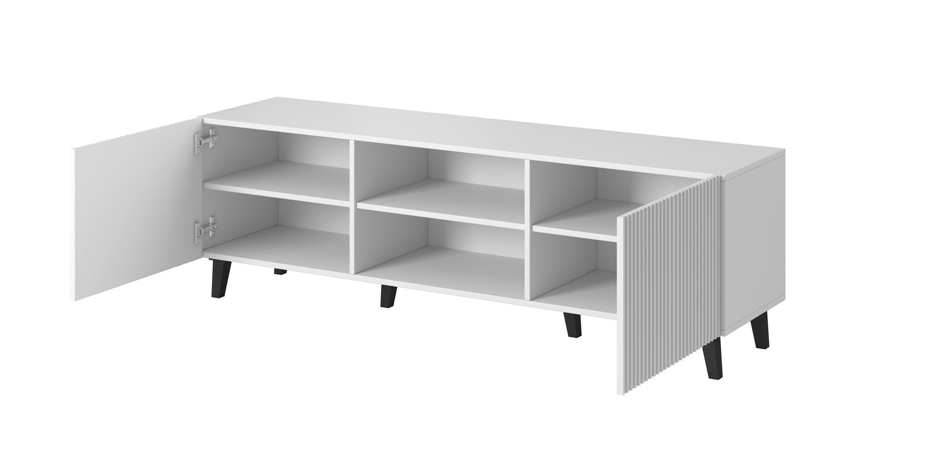 Szafka RTV PAFOS 150x40x52 biały mat – zdjęcie produktu