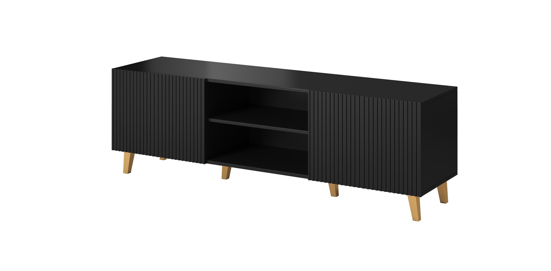 Szafka RTV PAFOS 150x40x52 czarny mat – zdjęcie produktu