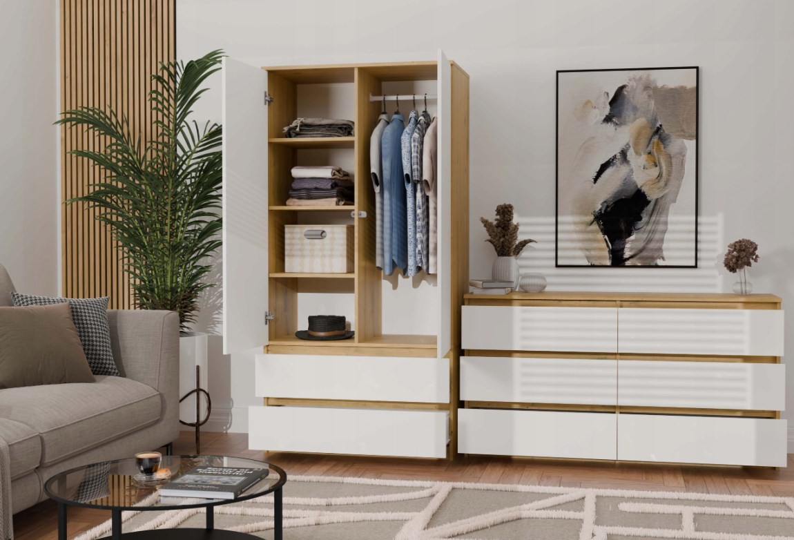 SZAFA MALWA SS-90 ARTISAN / BIEL KOMPLET – zdjęcie produktu