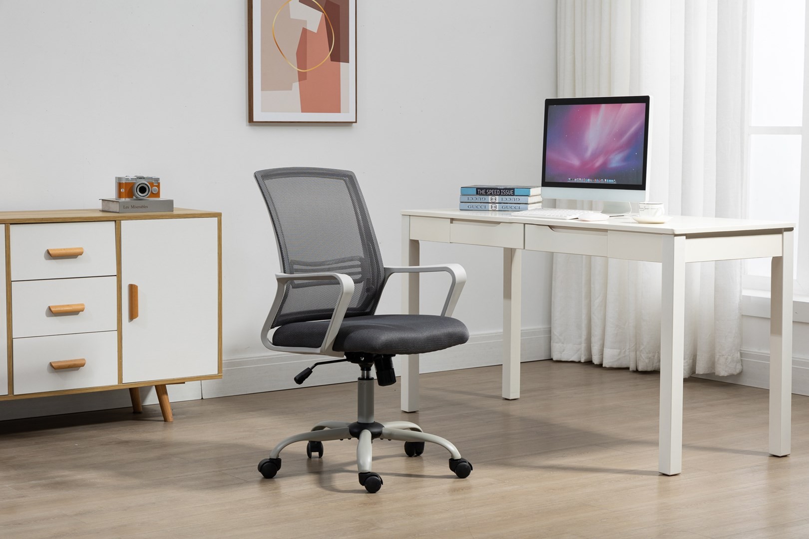 Activejet Fotel biurowy YK01 szary – zdjęcie produktu