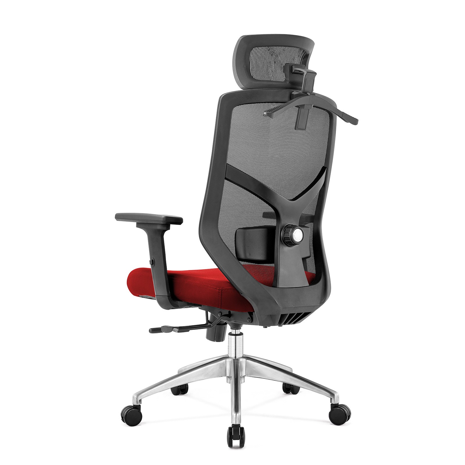 Fotel biurowy ergonomiczny Rosa czerwony ANGEL – zdjęcie 3
